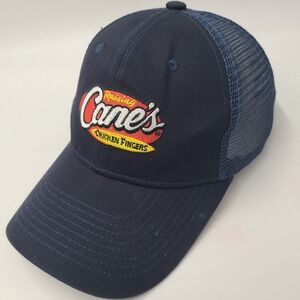 Raising Canes Hat Snapback Trucker Mesh Blue Chicken Fingers Employee Uniform‎